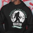 Marion North Carolina Respect The Locals Bigfoot Sasquatch M Hoodie Unique Gifts