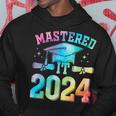 Mastered It 2024 Master Degree Graduation Tie Dye Hoodie Personalized Gifts