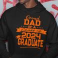 Matching Family Orange Proud Dad Class Of 2024 Graduate Hoodie Funny Gifts