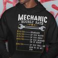 Mechanic Hourly Rate Labor Rates Co Workers Car Lover Hoodie Unique Gifts
