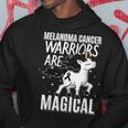 Melanoma Cancer Magical Unicorn Black Ribbon Dermatologist Hoodie Unique Gifts