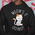 Meow's It Going Cats Pet Animals Owner Cat Lover Graphic Hoodie Unique Gifts