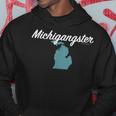 Michigangster Classic Detroit Michigan Mitten Hoodie Unique Gifts