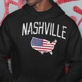 Nashville Tennessee City Pride Usa Flag Distressed Hoodie Unique Gifts