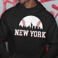 New York City Skyline Downtown Cityscape Baseball Sports Fan Hoodie Unique Gifts