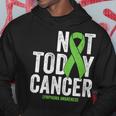 Non Hodgkins Lymphoma Not Today Lime Green Awareness Ribbon Hoodie Unique Gifts