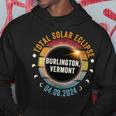 North America Total Solar Eclipse 2024 Burlington Vermont Hoodie Personalized Gifts