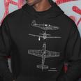 North American P-51 Mustang Ww2 Fighter Blueprint Hoodie Unique Gifts