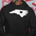 North Carolina Heart State Silhouette Hoodie Unique Gifts