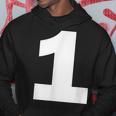 Number 1 Big Bold White Numeral Group Hoodie Unique Gifts