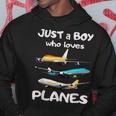 Nur Ein Junge Der Aerplanes Liebe Toddler Pilot Plane Hoodie Lustige Geschenke