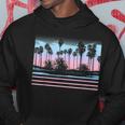 Palm Tree Pastel Sunset Scene Graphic Hoodie Unique Gifts