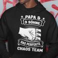 Papa & 3 Söhne Chaos Team Papa 3 Söhne Kapuzenpullover Lustige Geschenke