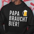 Papa Braucht Bier Männeratertag Grillen Kapuzenpullover Lustige Geschenke