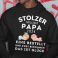 Papaon Zwillingen 2024 Saying Proud Twin Papa 2024 Kapuzenpullover Lustige Geschenke