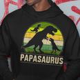 Papasaurus Zwei Kinder Für Papa Zumatertag Weihnachten Kapuzenpullover Lustige Geschenke