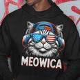 Patriotic Meowica 4Th Of July Cat American Flag Usa Kitty Hoodie Personalized Gifts