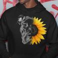 My Pitbull Is A Sunflower She's A Sunshine Hippie Sunflower Hoodie Unique Gifts
