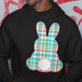 Plaid Pastel Multi Color Gingham Check Easter Bunny Hoodie Unique Gifts