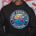 Port Charlotte Florida Fl Vintage Nautical Waves Hoodie Unique Gifts