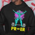 Pr Or Er Weightlifting Bodybuilding Workout Musclebuilding Hoodie Unique Gifts