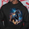 Precioso Caballo Con Cielo Relámpago Caballo Sudadera Regalos divertidos