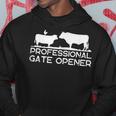 Professional Gate Opener Farmer Cow Vintage Farm Animal Hoodie Unique Gifts