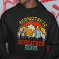Promoted To Godfather Est 2024 First Time Daddy Father's Day Hoodie Funny Gifts