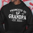 Promoted To Grandpa Est 2024 Grandparents Baby Announcement Hoodie Unique Gifts