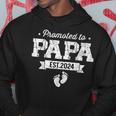 Promoted To Papa 2024 New Dad First Time Fathers Day Hoodie Personalized Gifts