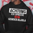 Protest Gendern No Dank Hoodie Lustige Geschenke