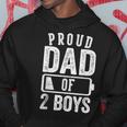 Proud Dad Of 2 Boys Daddy Of Two Sons Hoodie Unique Gifts
