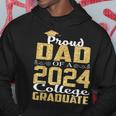 Proud Dad Of 2024 Graduate College Graduation Hoodie Funny Gifts