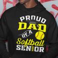 Proud Dad Of A Softball Senior 2024 Dad Graduation Hoodie Funny Gifts