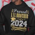 Proud Lil Brother Of A 2024 Graduate Graduation Senior 2024 Hoodie Personalized Gifts