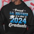 Proud Lil Brother Of A Class Of 2024 Graduate Senior Hoodie Unique Gifts