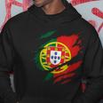 Proud Portuguese Torn Ripped Portugal Flag Hoodie Unique Gifts