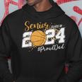 Proud Senior Dad Class Of 2024 Basketball Graduation Hoodie Funny Gifts
