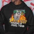 Raccoon I Am Not Having A Good Time Dumpster Fire Trash Meme Hoodie Funny Gifts