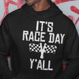 Race Day Yall Checkered Flag Racing Car Driver Racer Hoodie Unique Gifts