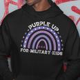 Rainbow Purple Up Military Child Awareness Hoodie Funny Gifts