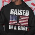 Raised In A Cage Joke Baseball Player Pitcher Flag Hoodie Unique Gifts