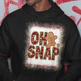 Red Cheerful Sparkly Oh Snap Gingerbread Christmas Cute Xmas Hoodie Unique Gifts