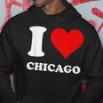 Red Heart I Love Chicago Hoodie Personalized Gifts