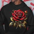 Red Rose Red And Gold Hoodie Funny Gifts
