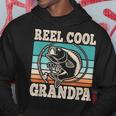 Reel Cool Grandpa Fishing Grandfather Retro Fathers Day Hoodie Personalized Gifts