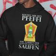 Reichet Mir Den Pfeffi Hoodie, Minzlikör Saufparty Design Lustige Geschenke