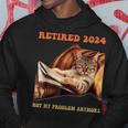Retired Not My Problem Anymore Cat Retirement 2024 Hoodie Funny Gifts
