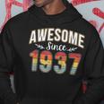 Retro 85 Years Old Awesome Since 1937 Vintage 85Th Birthday Hoodie Unique Gifts