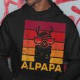 Retro Alpapaatertag Bester Papa Alpaka Kapuzenpullover Lustige Geschenke